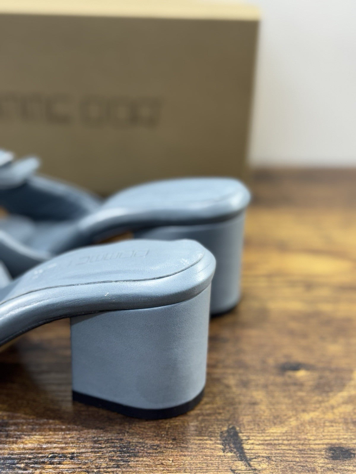 Pomme D’or Sandal  Pelle Dusty Blue    Luxury Handmade Woman Pomme D’or Donna 41
