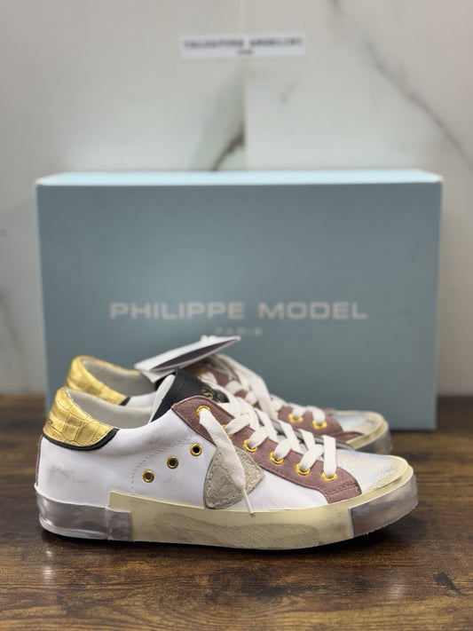 Philippe Model Paris Liw Top  Sneaker Pelle Bianca   Donna 36
