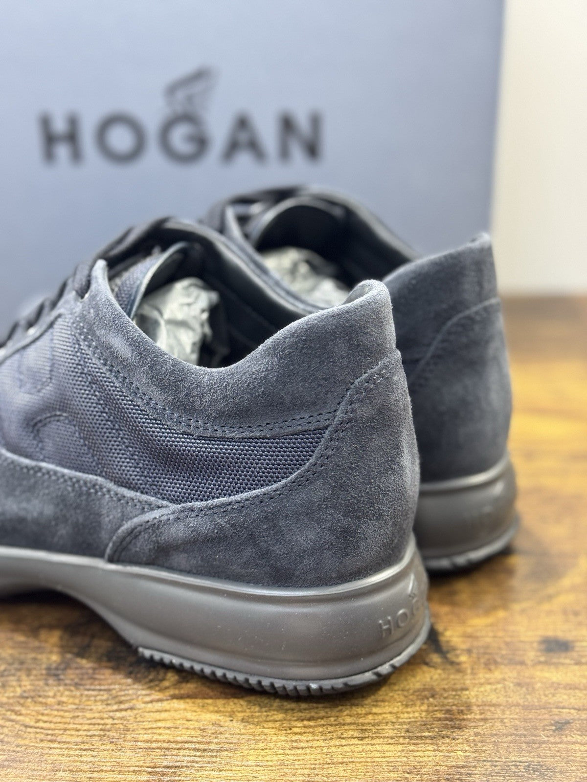 Hogan Interactive Suede Blu  Casual Uomo Hogan 42