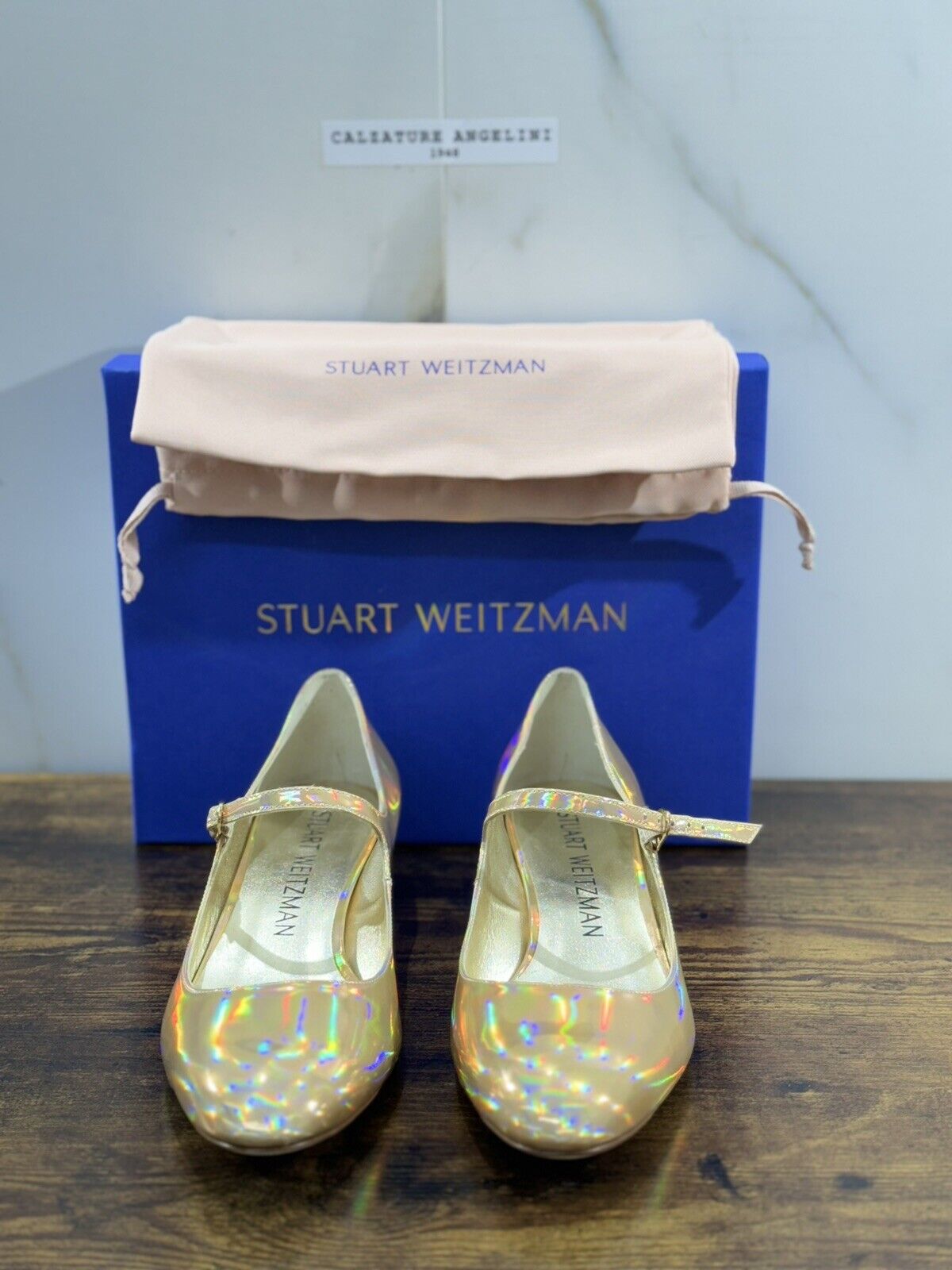 stuart weitzman Vivienne 35 Mary Jane  Platino   Luxury Woman Shoes  41