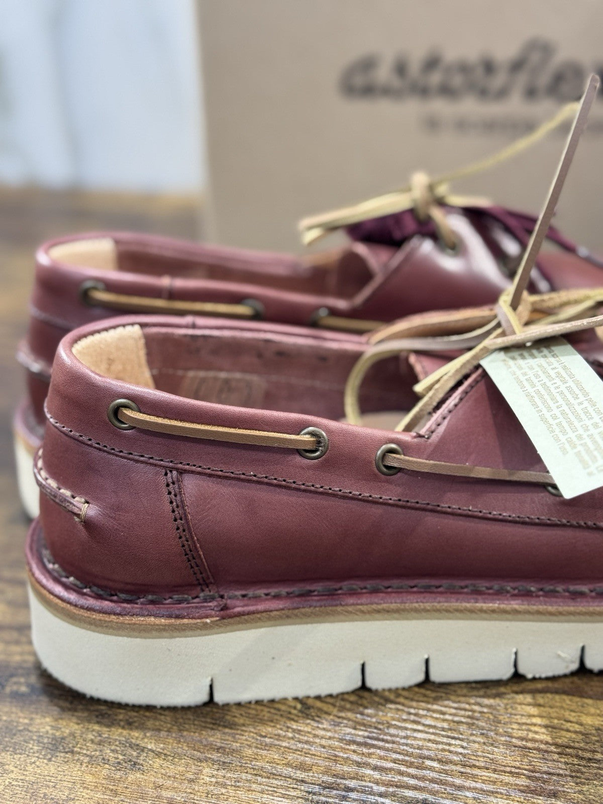 Astorflex Boatflex   Scarpa Pelle Dark Wine Casual Uomo 41