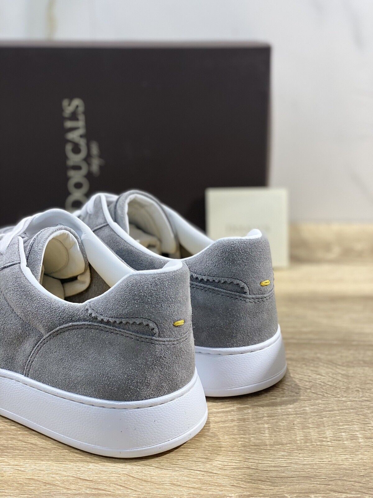 Doucal’s Sneaker Uomo Wash Suede Grey Luxury Men Shoes Doucal’s 45