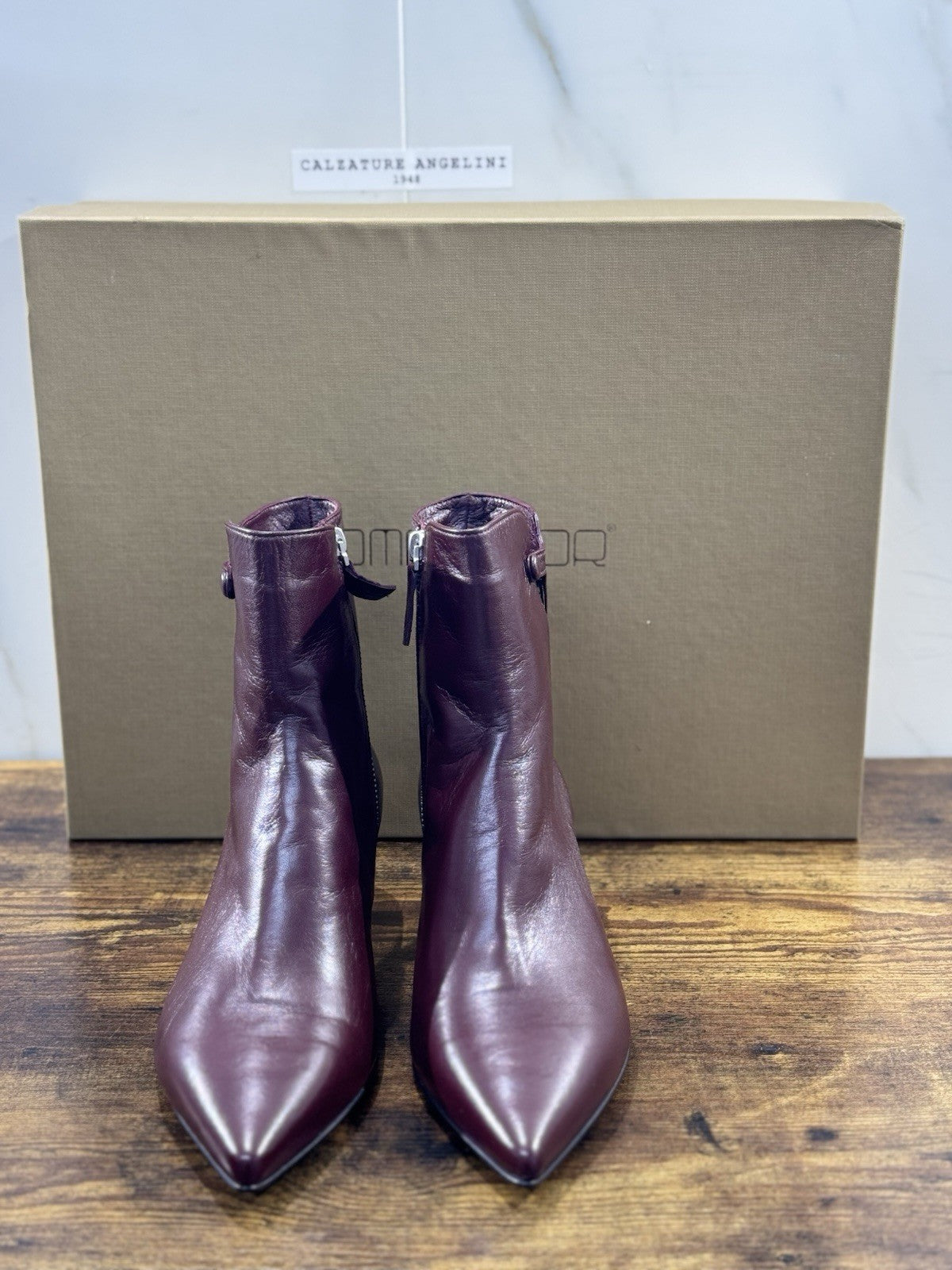 Pomme D’or Stivaletto   Pelle Bordo’     Casual Luxury Boot  Donna 41