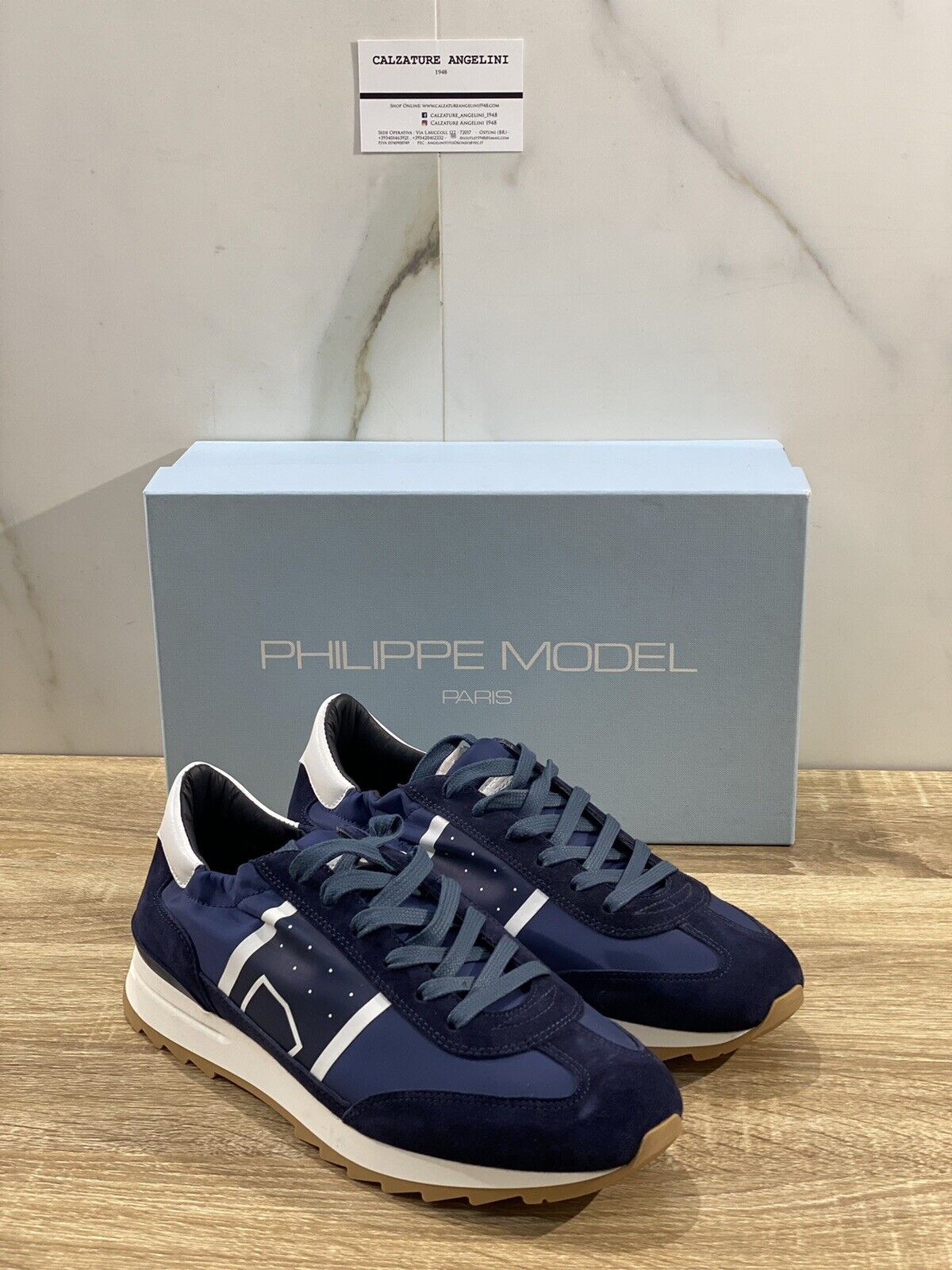 Philippe Model sneaker Uomo Toujours  Blu  Suede 45