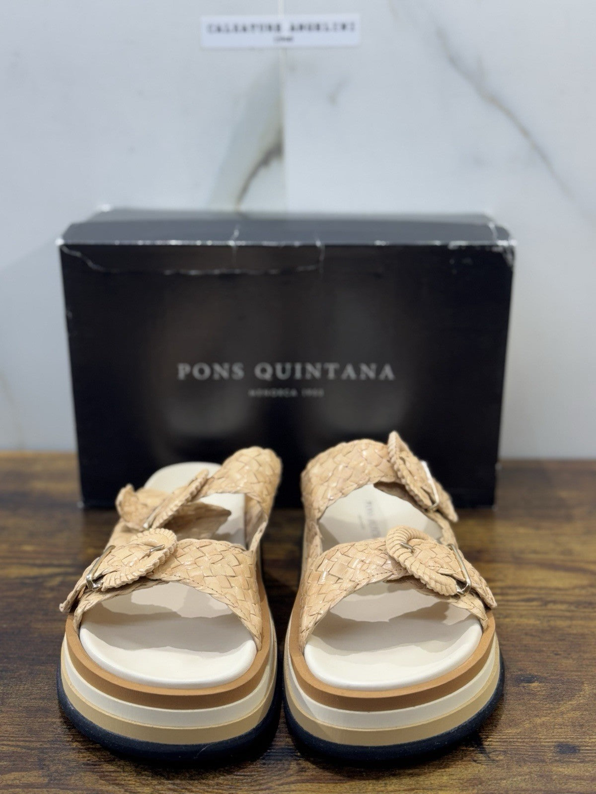 Pons Quintana Sandalo Ciabatta  Pelle Beige   Casual Pons Quintana Donna 41
