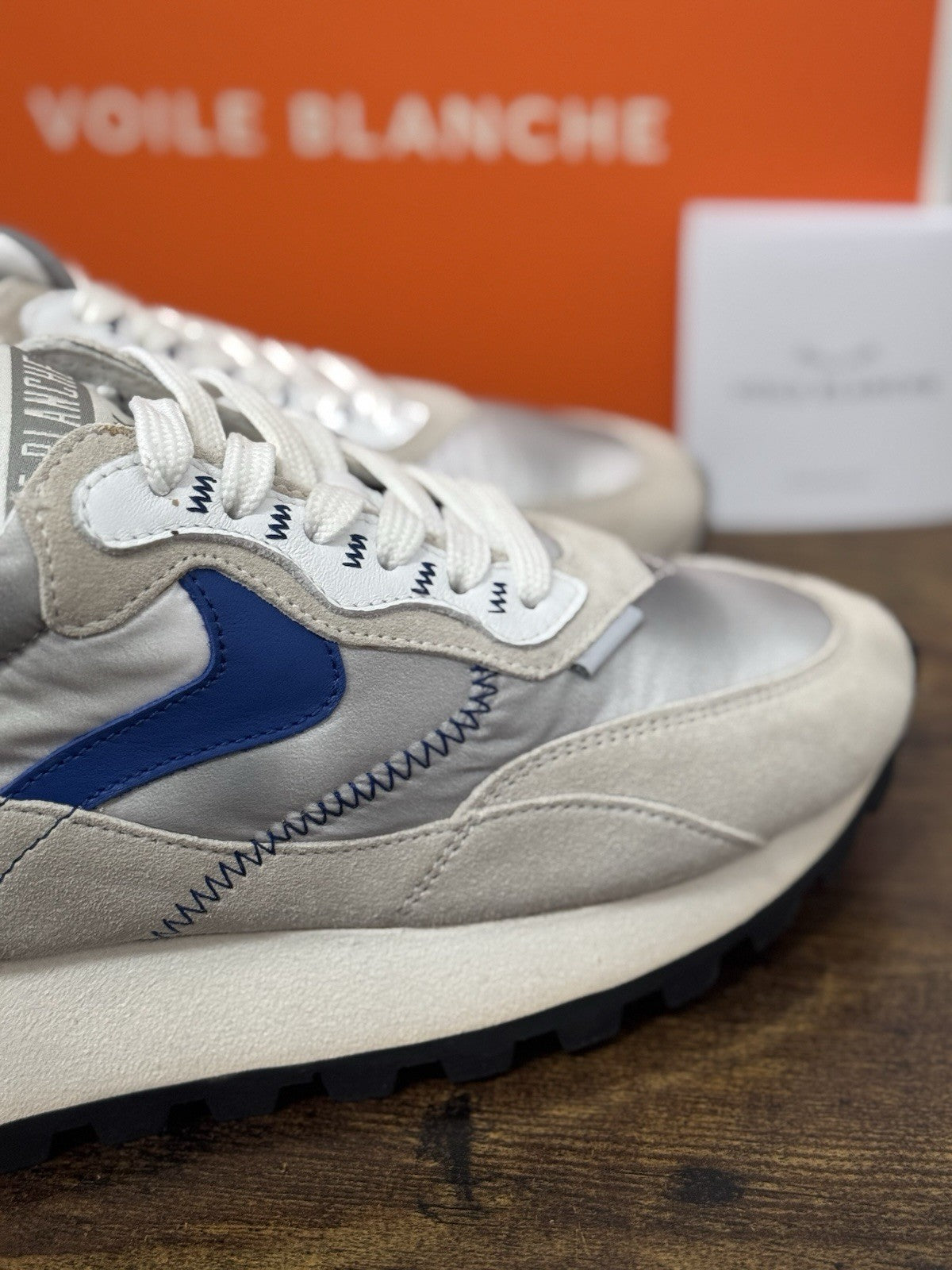 Voile Blanche Sneaker Owark  Pelle Bianca Casual Uomo 40