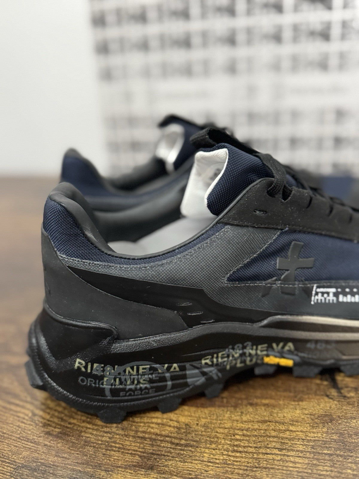 Premiata Devin  Sneaker Pelle Blu Fondo Vibram Casual Premiata Uomo 42