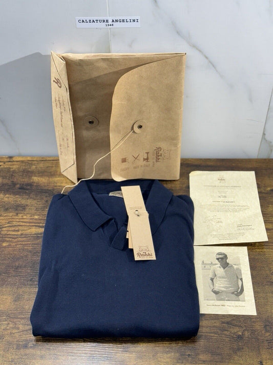 Rakki’ Polo Uomo Manica Lunga Icon Steve McQueen Blu Cotone 50