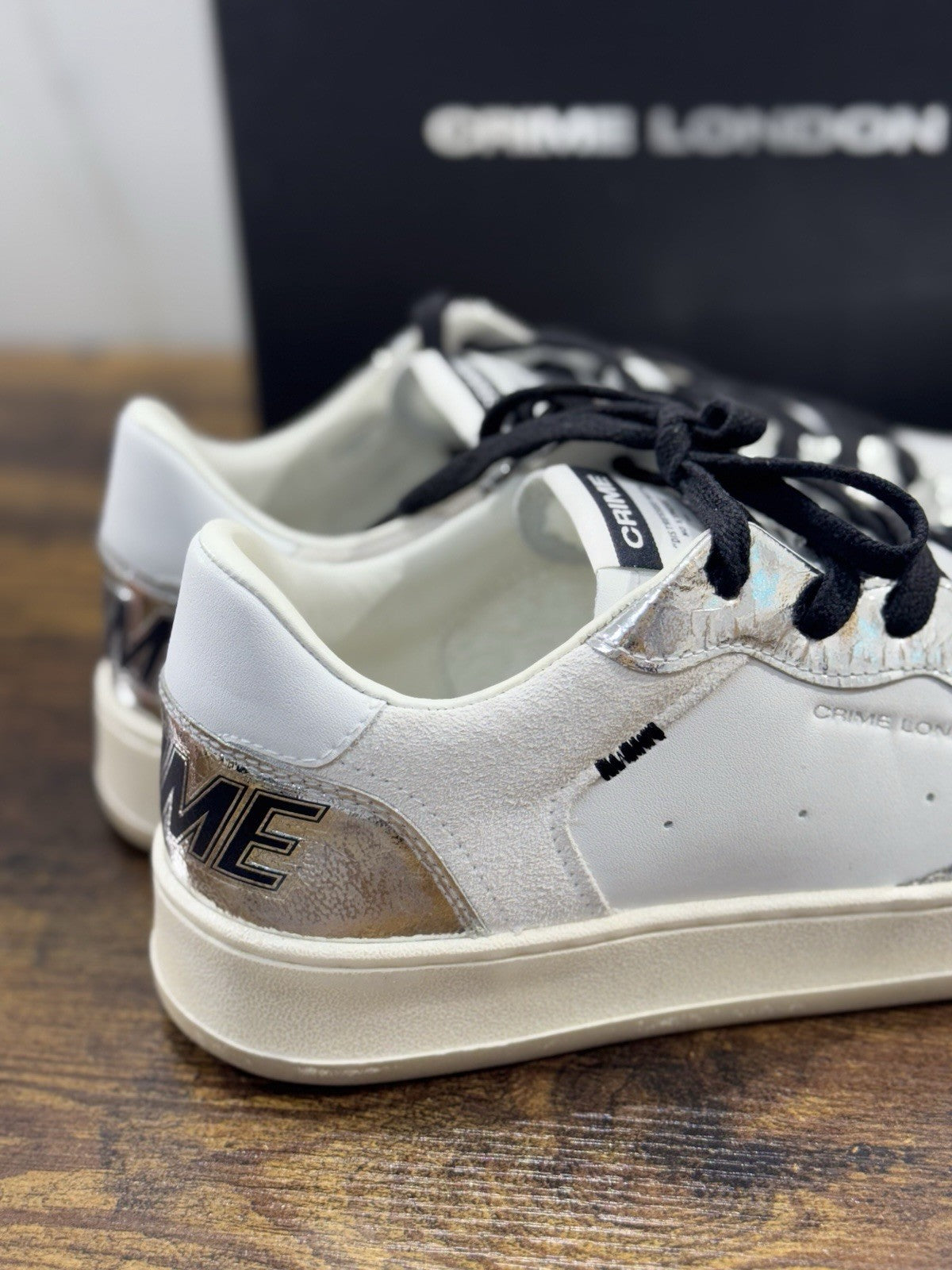 Crime London Sneaker Chelsea Pelle Bianca Donna 39