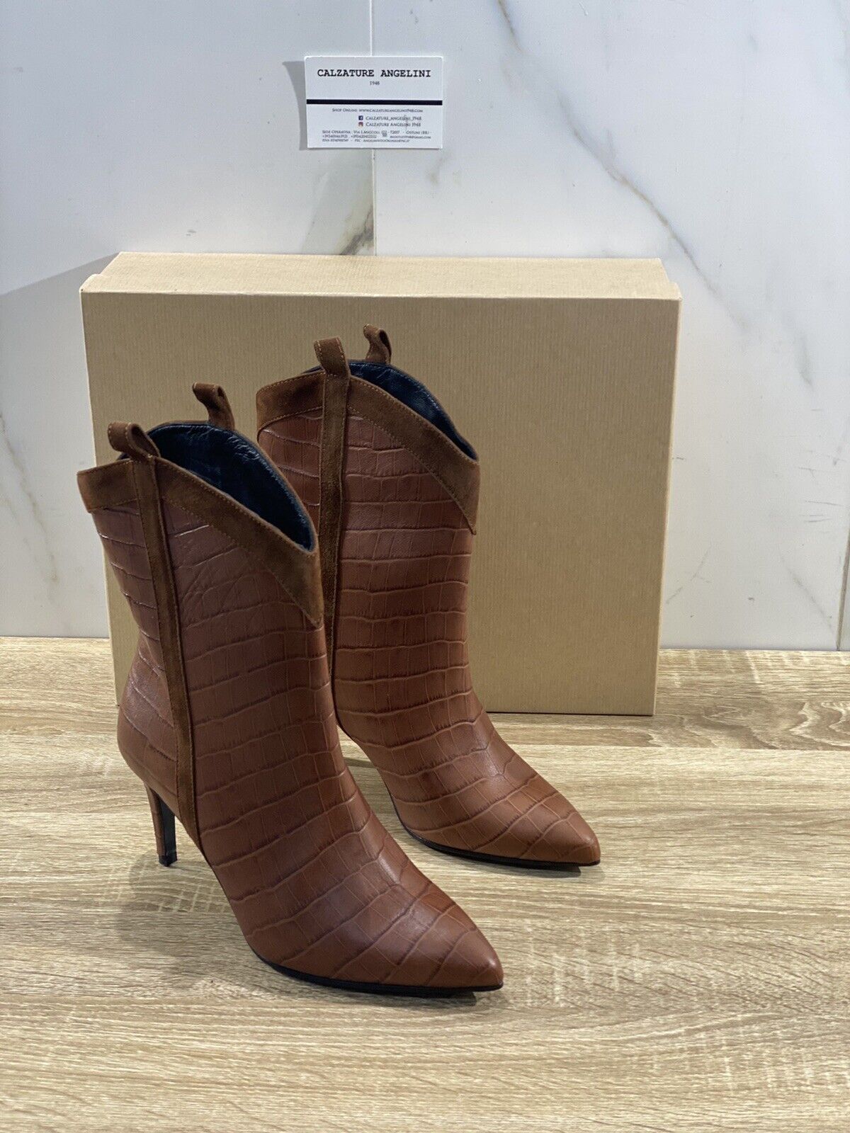 Luca Valentini Stivaletto Donna Tracy Cocco Cuoio Luxury Boot Woman 39