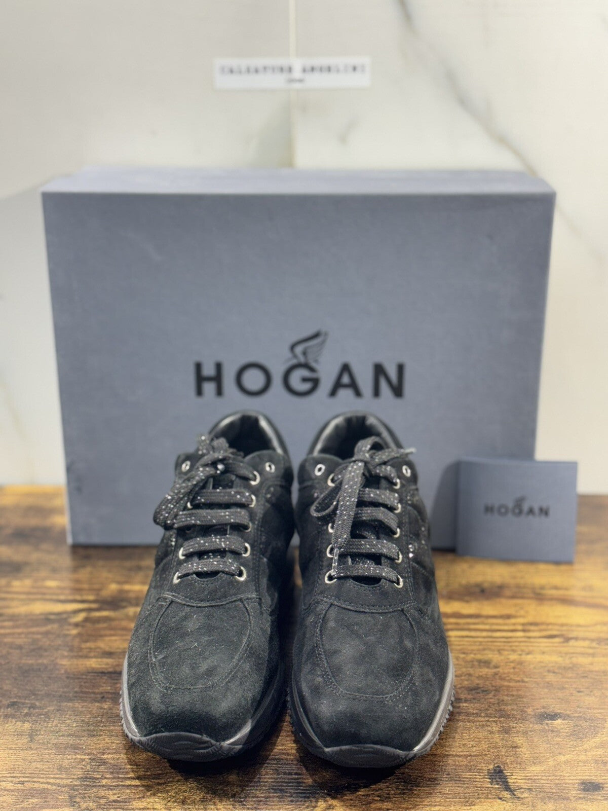 Hogan Interactive Donna Sneaker  Suede Nero   Luxury Hogan Woman 37