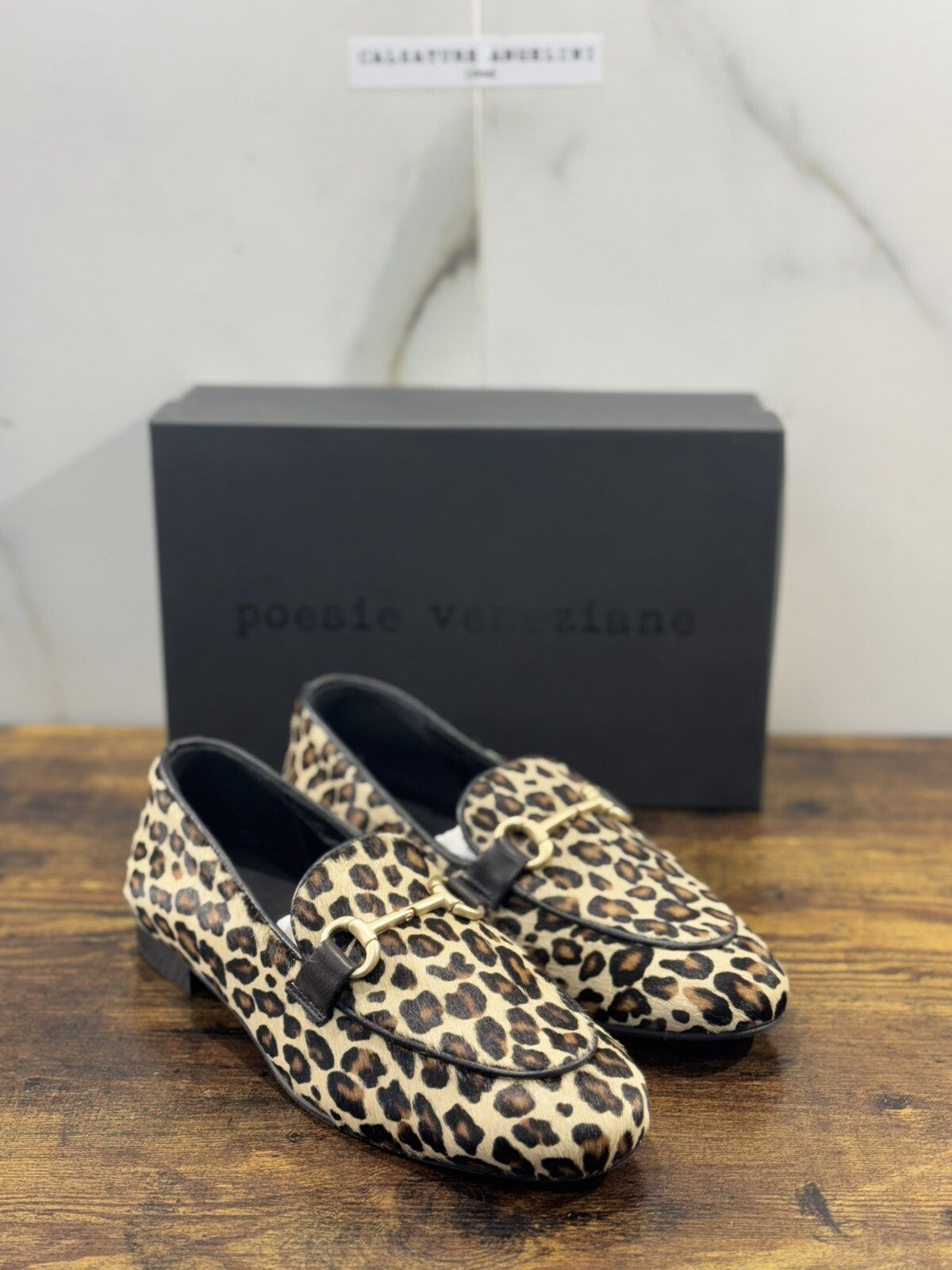 Poesie Veneziane Mocassino Donna Leopard Casual Loafer 38