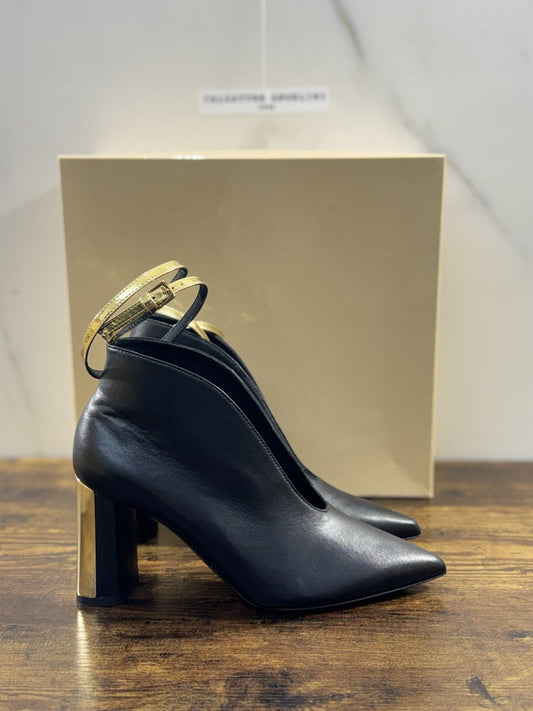 Ninalilou Stivaletto Donna Pelle Nero Con Tacco Luxury Boot 37