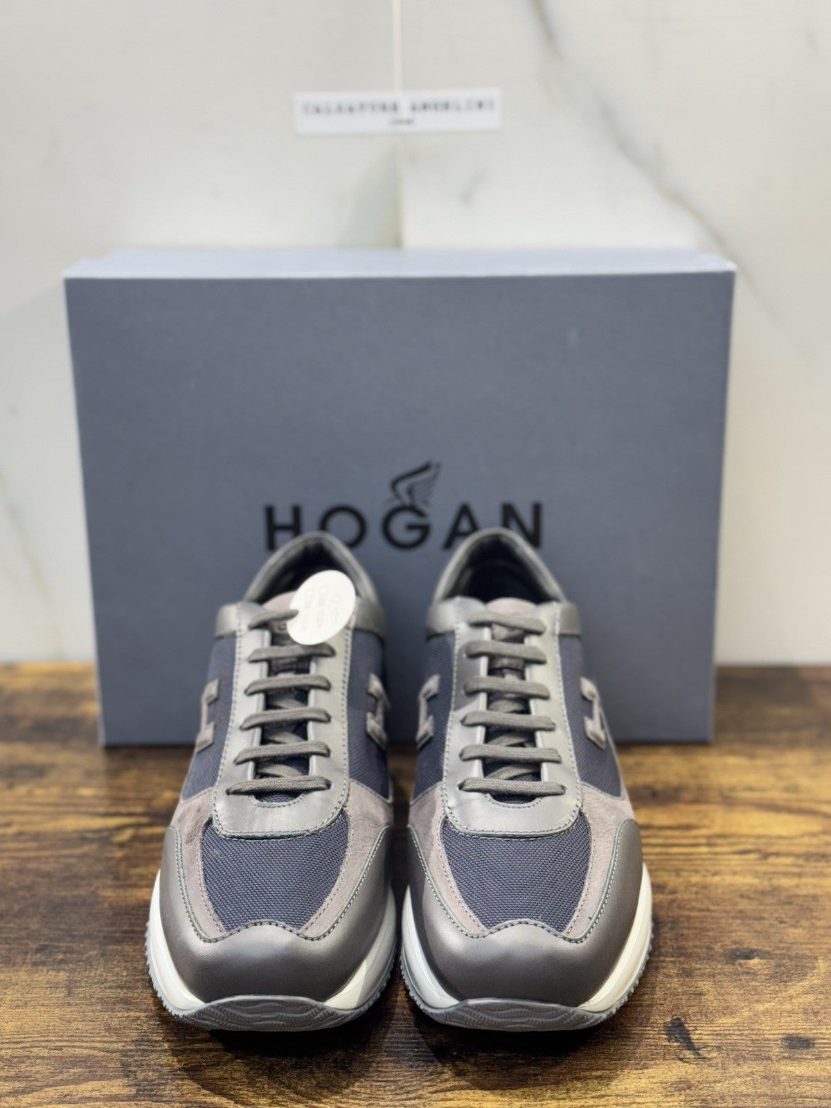 Hogan Interactive Suede Grey Blu Casual Uomo Hogan 43