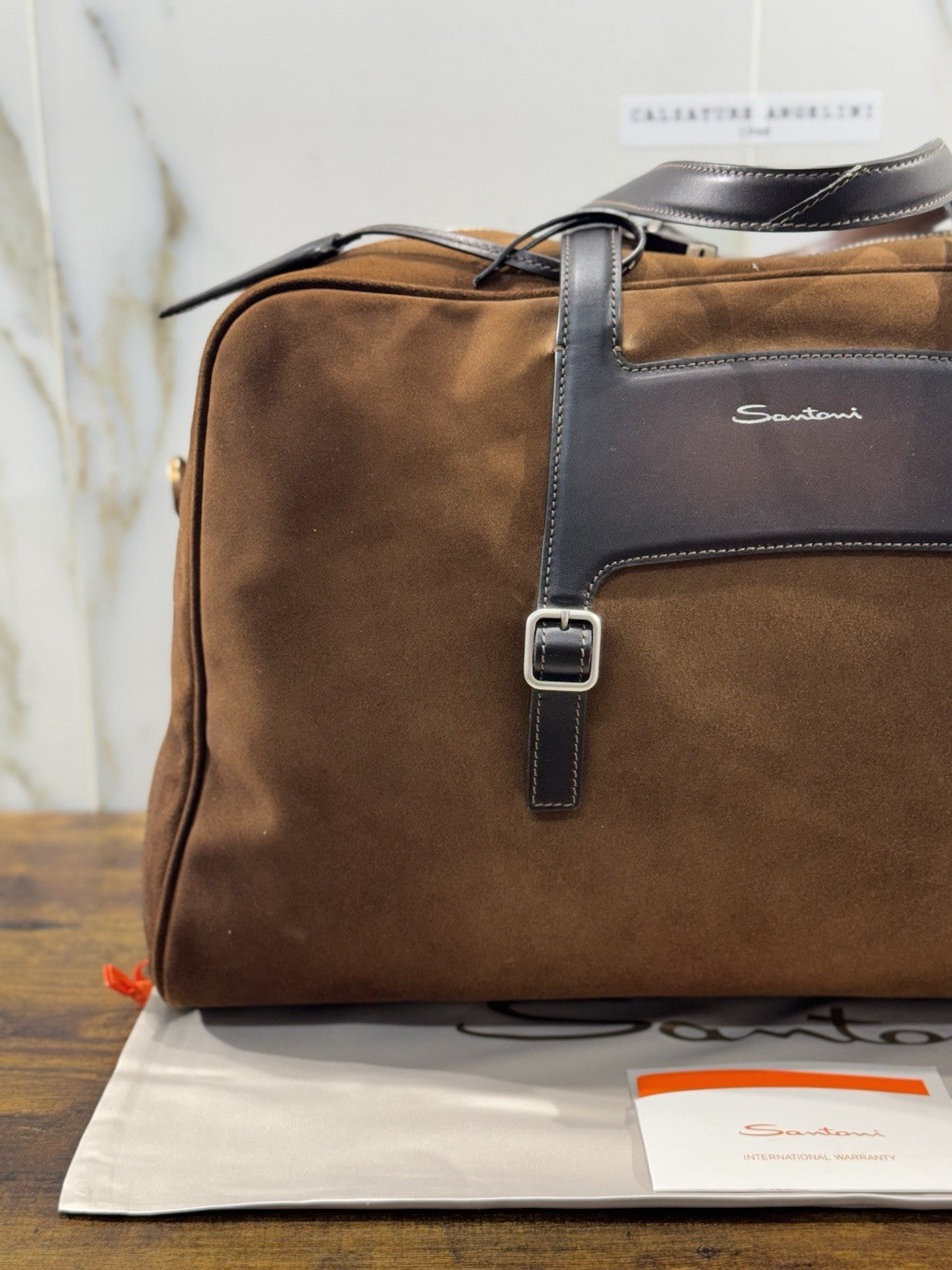 Borsone Weekend Viaggio Santoni Pelle Cuoio    Travel Bag Santoni Men Business