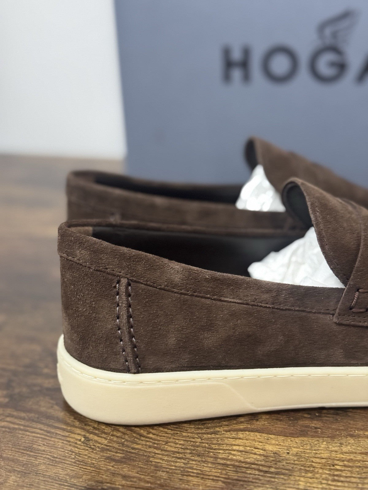 Hogan Mocassino Cool Suede Testa Moro Memory Foam Causal Hogan Uomo 42.5