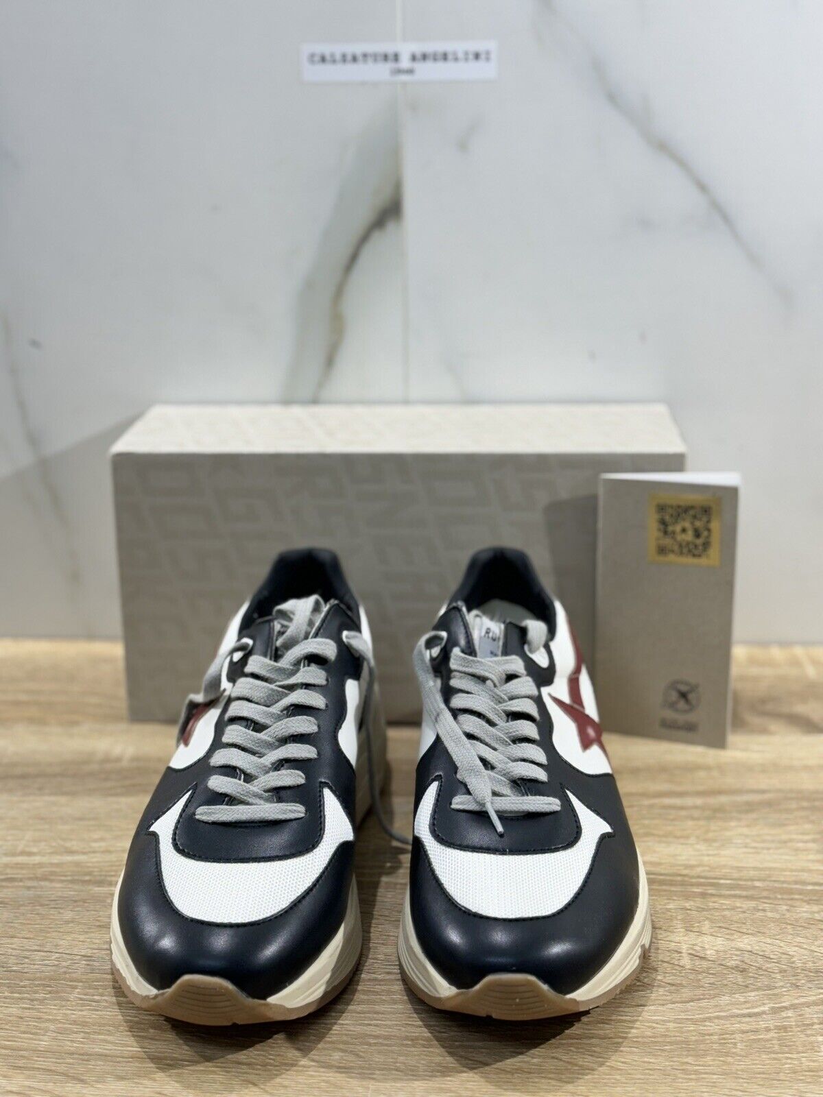 Golden Goose Sneaker Uomo Running Sole  Nero   Pelle Luxury Men Sneaker 44