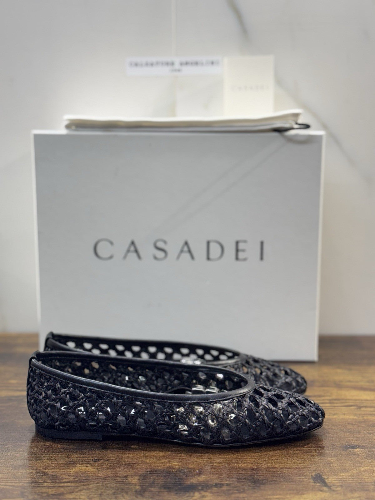 Casadei Ballerina Versilia Nero Luxury Casadei Scarpe Donna 38.5
