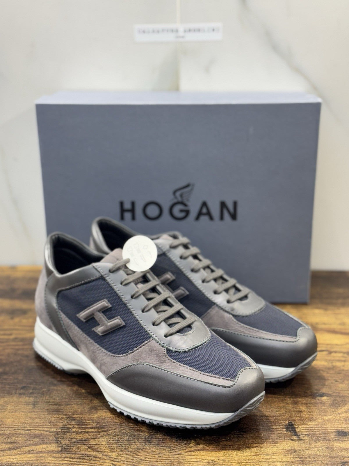 Hogan Interactive Suede Grey Blu Casual Uomo Hogan 43