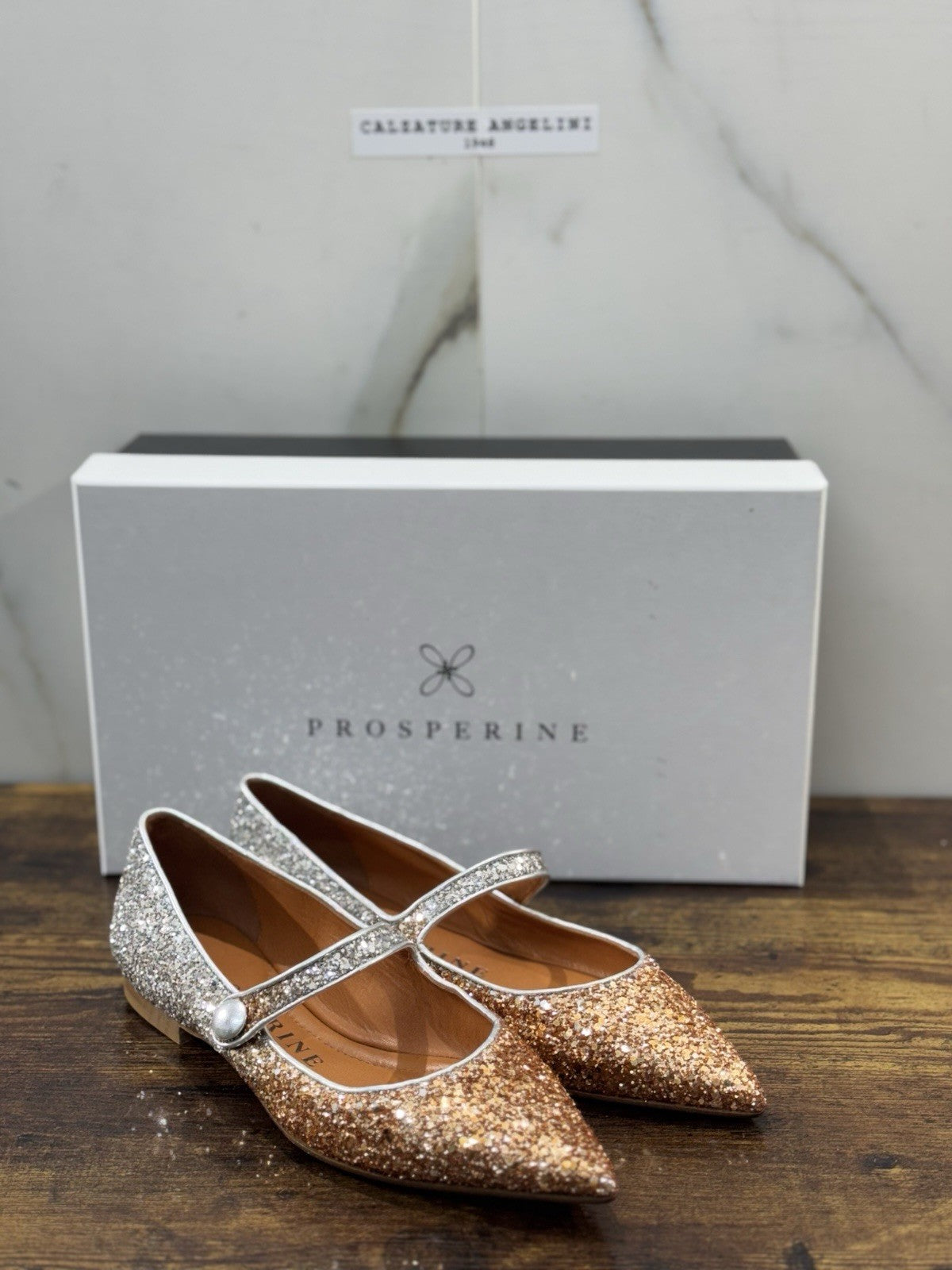 Prosperine Ballerina Crystal Silver Arancio  Casual Donna 37