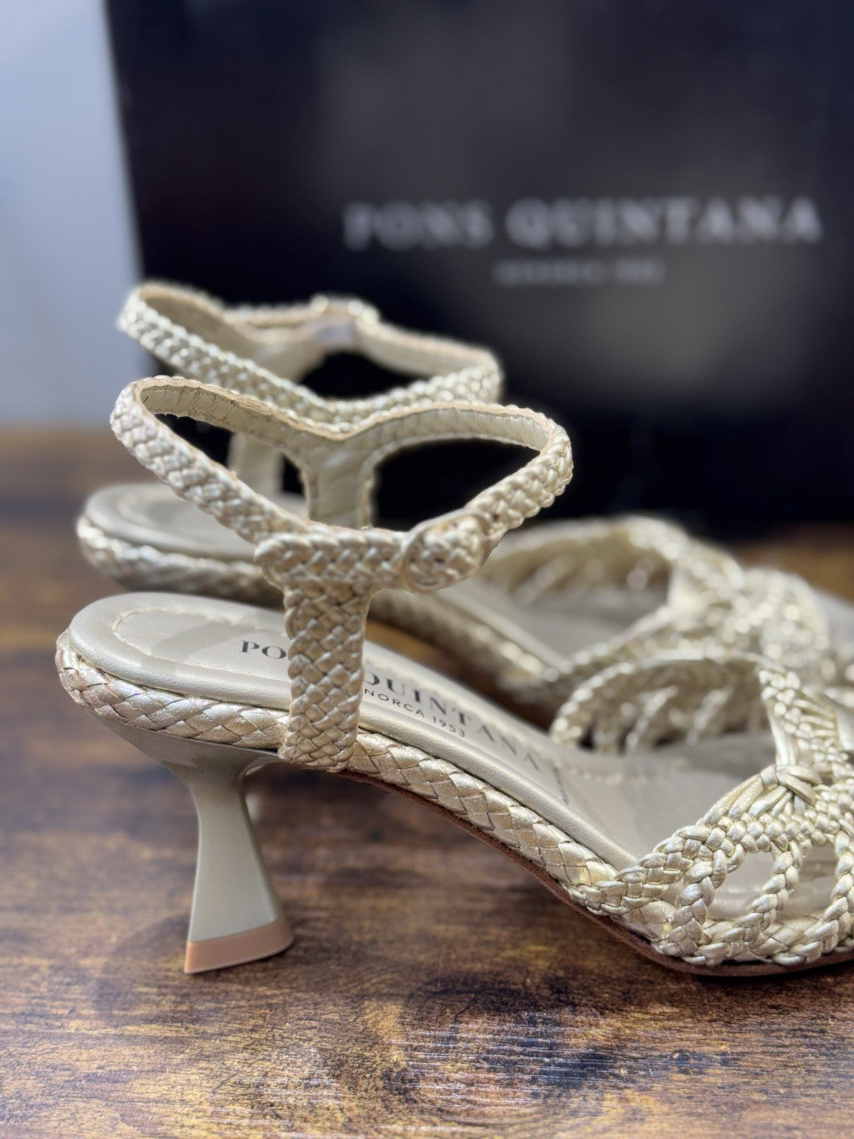 Pons Quintana Sandalo Pelle Oro Con Tacco   Casual Pons Quintana Donna 36