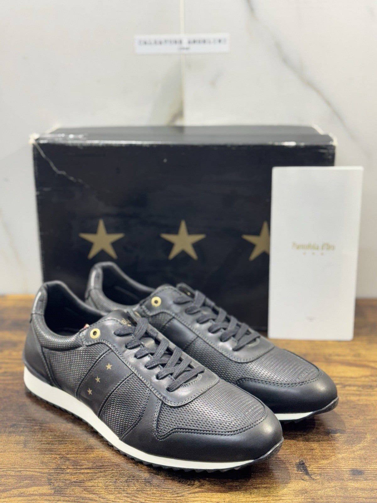 Pantofola D’oro Sneaker  Teramo     Pelle Nera   Casual Scarpa  Uomo 45