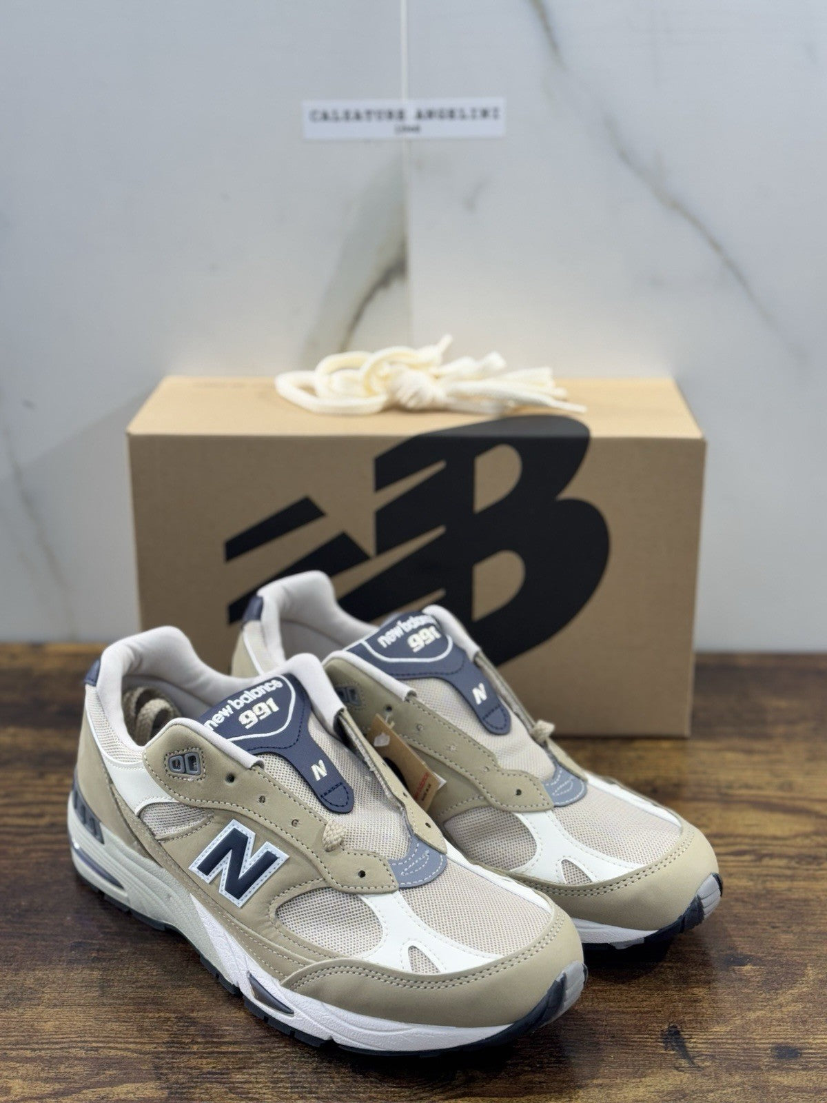 New Balance 991 Made In Uk Final Edition Pelle Khaki Icon Uomo 42.5