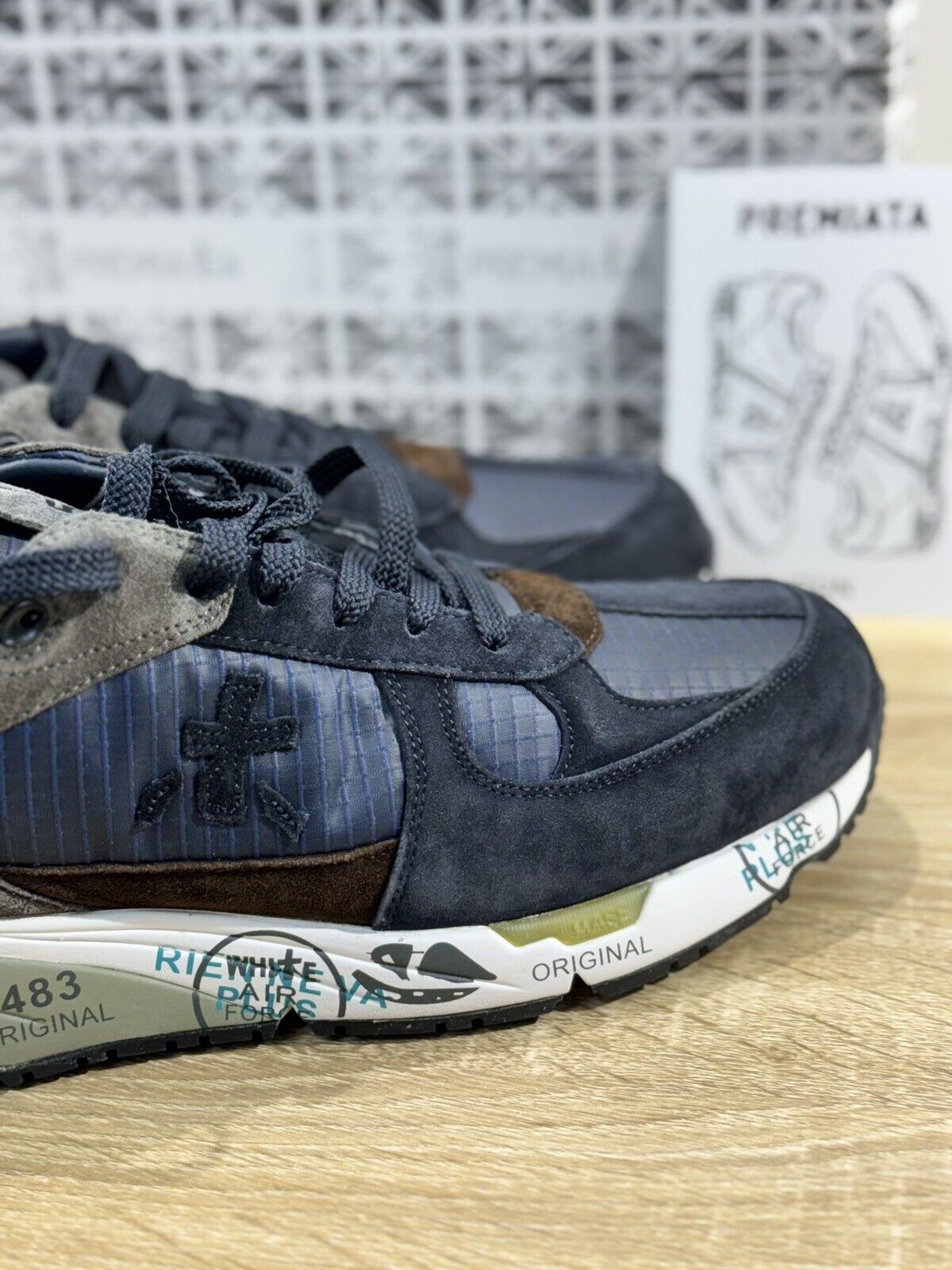 Premiata Mase    Sneaker Uomo Pelle   Blu   Casual Sneaker Premiata Uomo 45