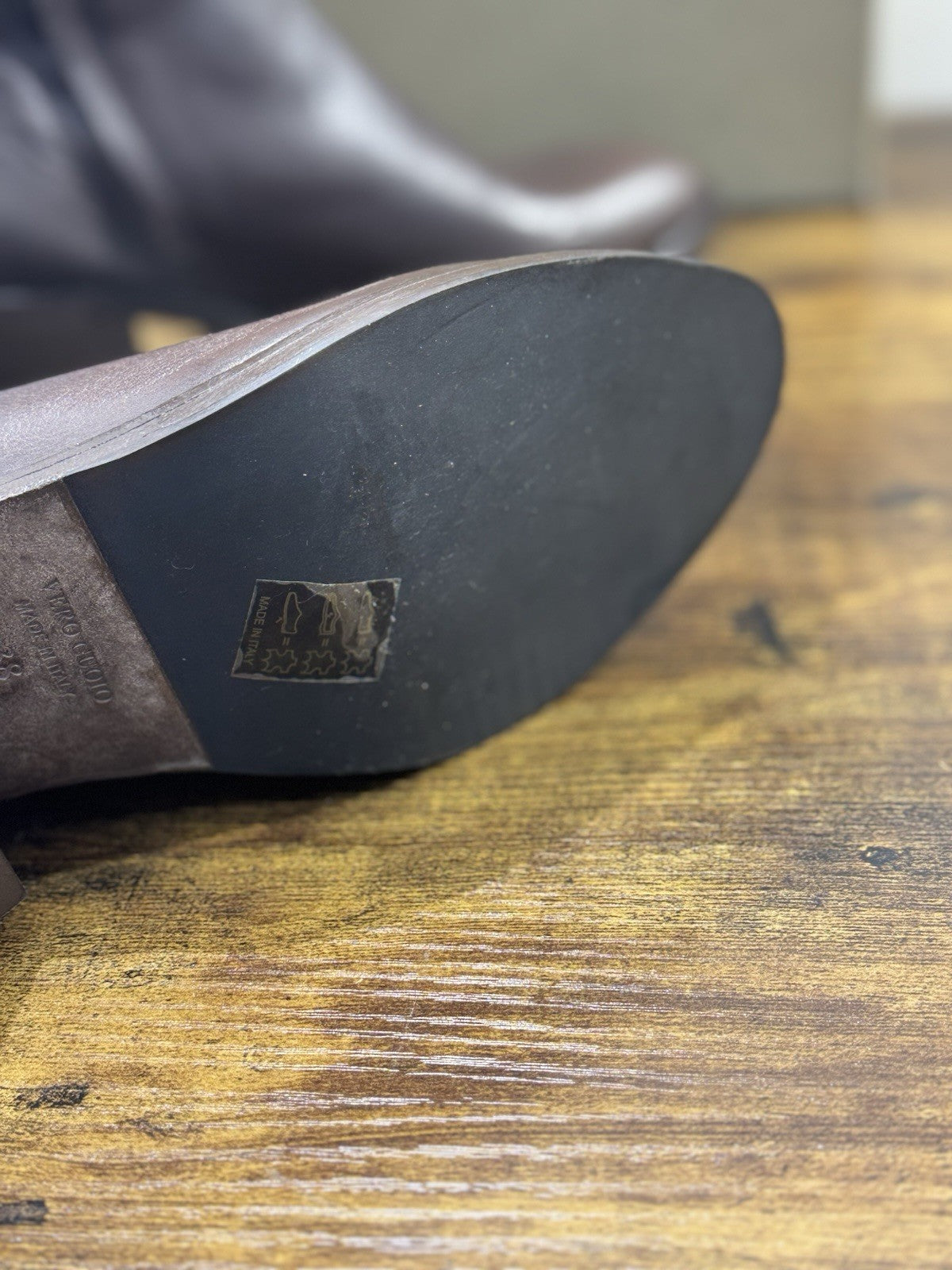 Duccio Del Duca Stivale  Pelle Espresso  Made In Italy Donna 38.5