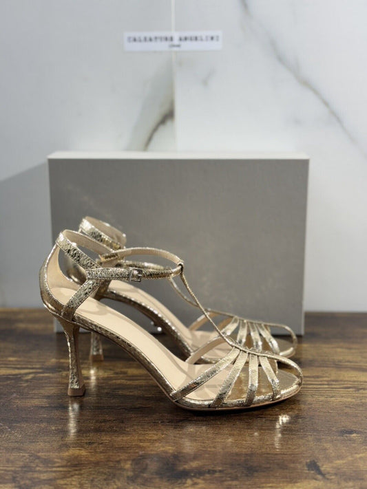 Sergio Levantesi Sandalo  Donna Hita   Pelle Oro    Luxury Woman Sandal 41