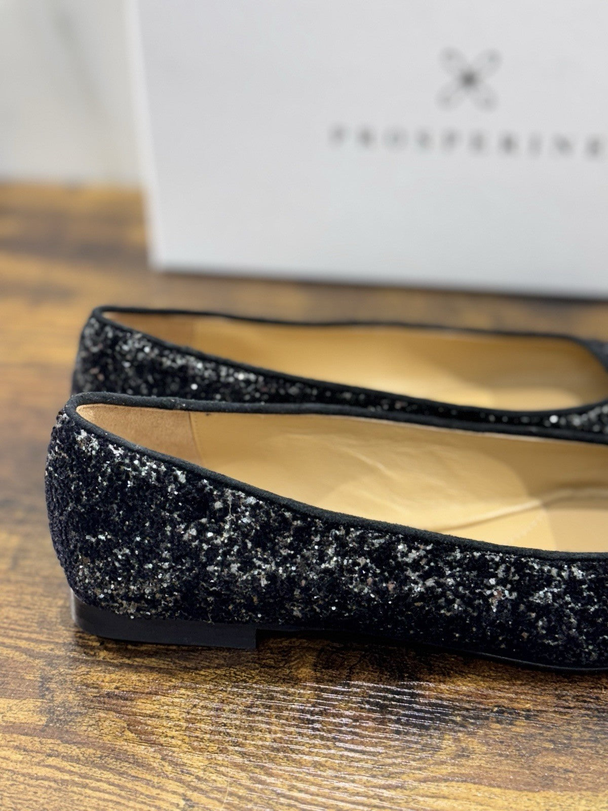 Prosperine Ballerina  donna Velluto Glitter      luxury made in italy 38.5