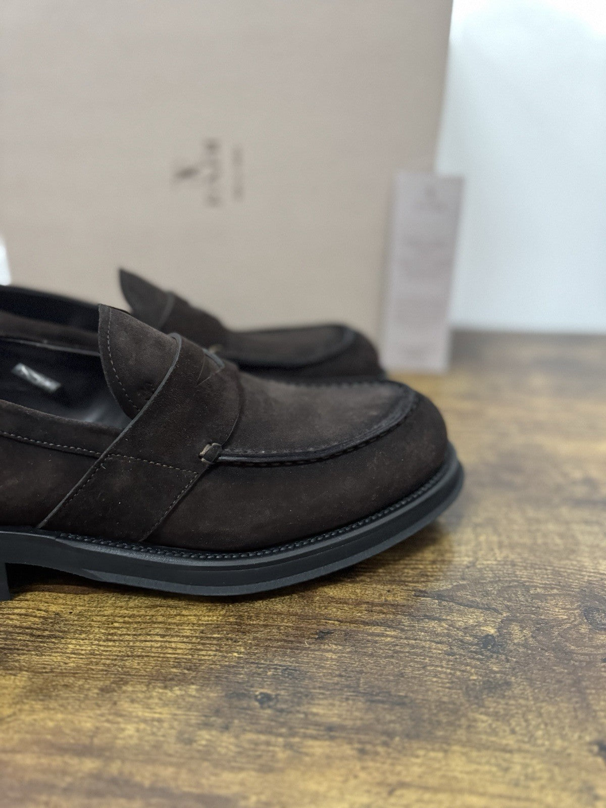 Fabi Mocassino Suede Testa Moro Fondo Vibram  Casual Fabi Uomo 43