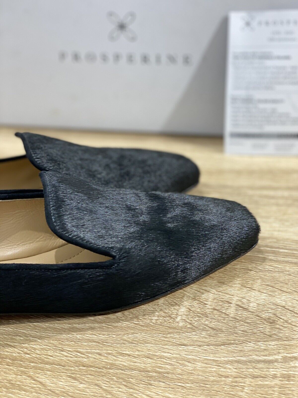 Prosperine Mocassino donna in Pony Nero luxury made in italy 41