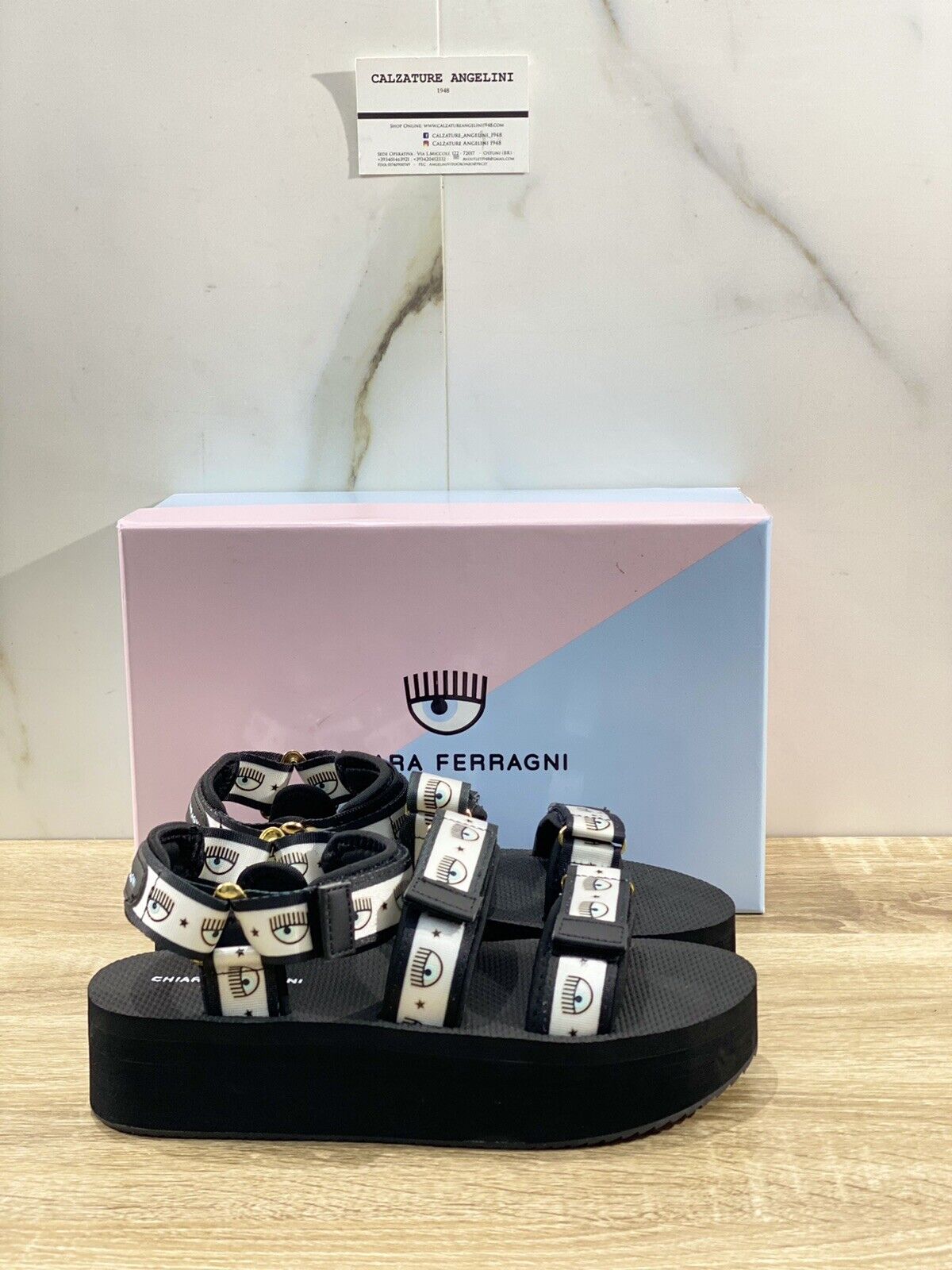 Chiara Ferragni Sandalo donna double strap logo mania 40