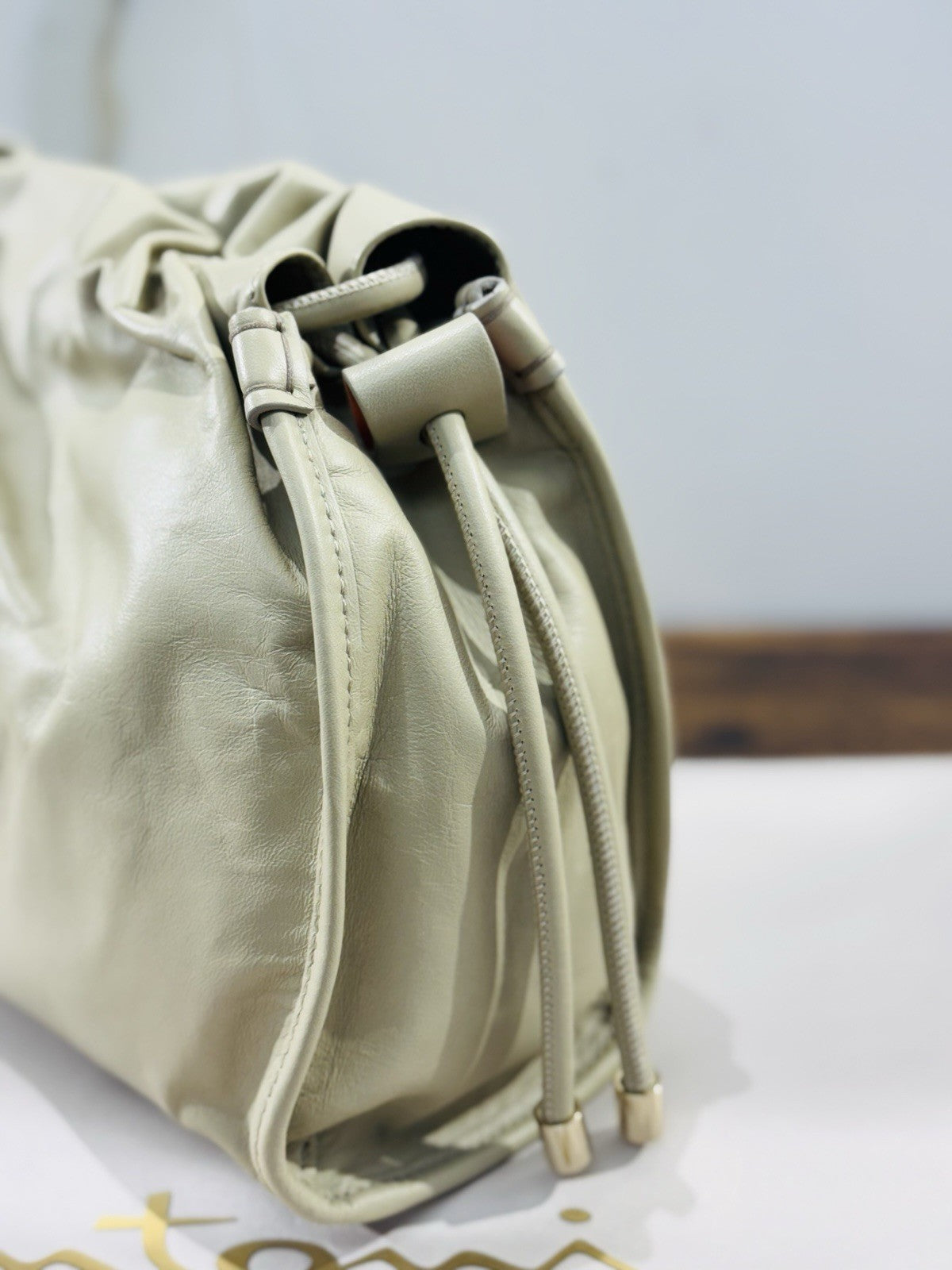 Santoni Borsa Nappa Pelle Verde Luxury Bag Santoni Pochette Donna 