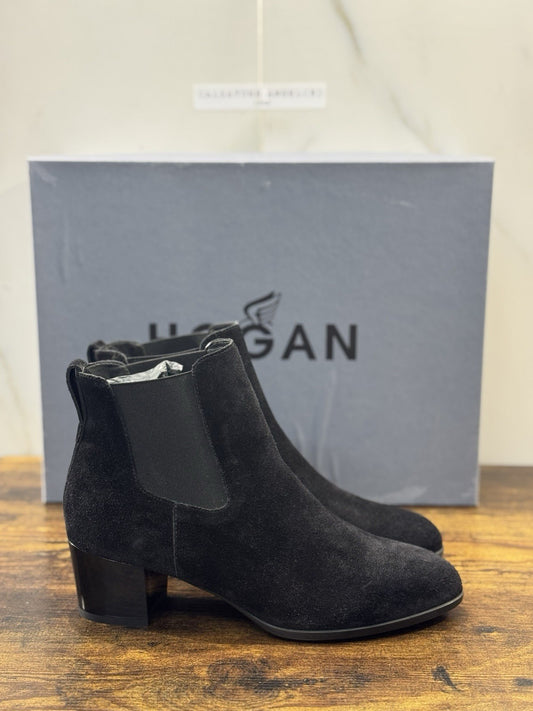 Hogan   Stivaletto  Suede Nero  Con Tacco Casual Hogan Donna 38