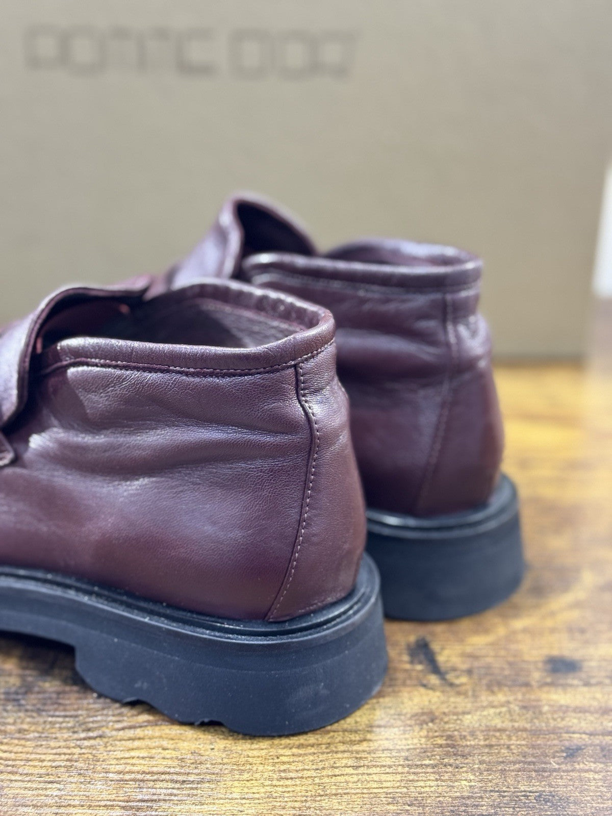 Pomme D’or Stivaletto   Pelle Bordo’ Fondo Vibram  Luxury Boot  Donna 41