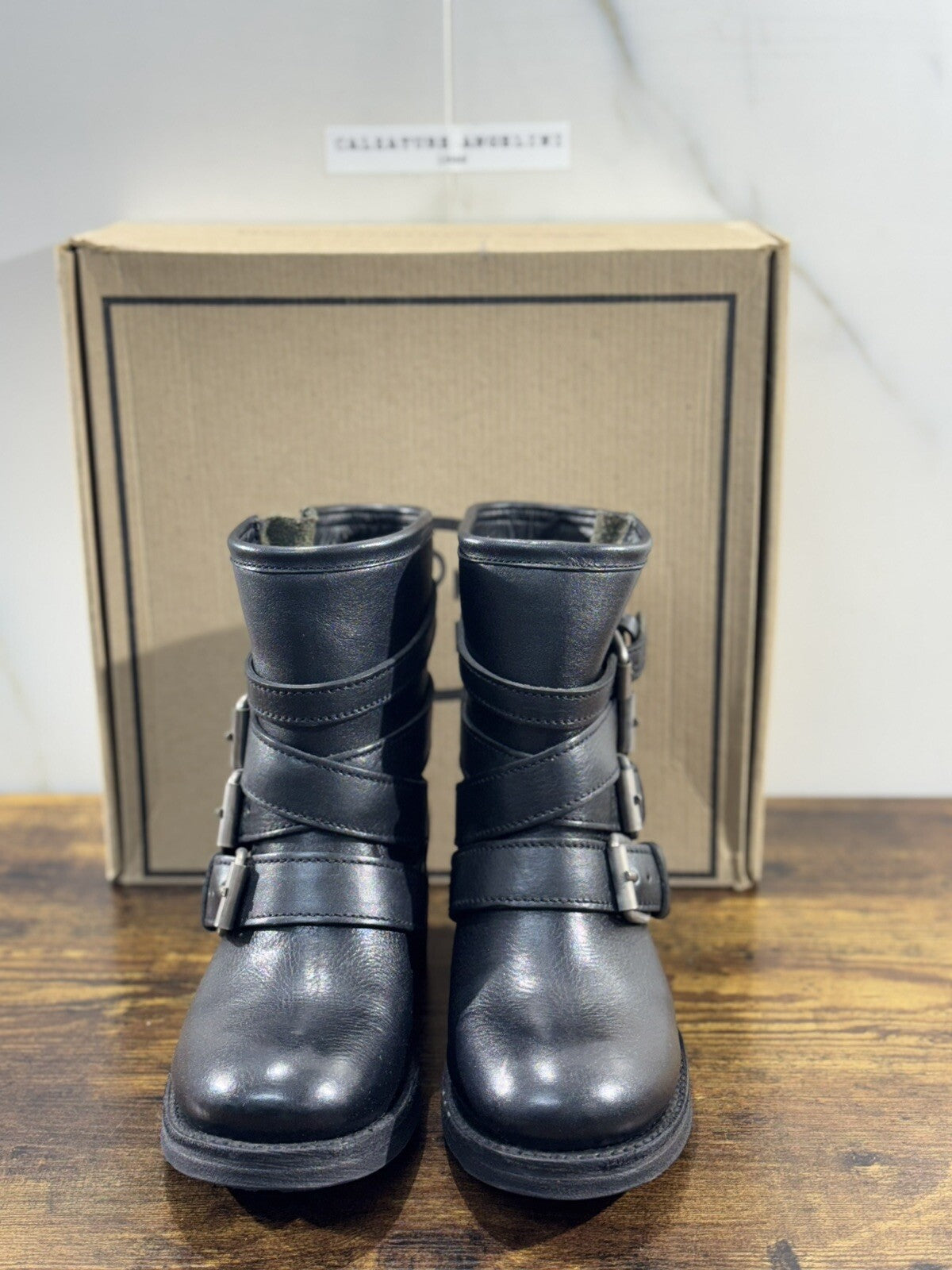 Ash Biker Donna Pelle Nero Made In Mexico Top Quality Ash Icon Boot 36