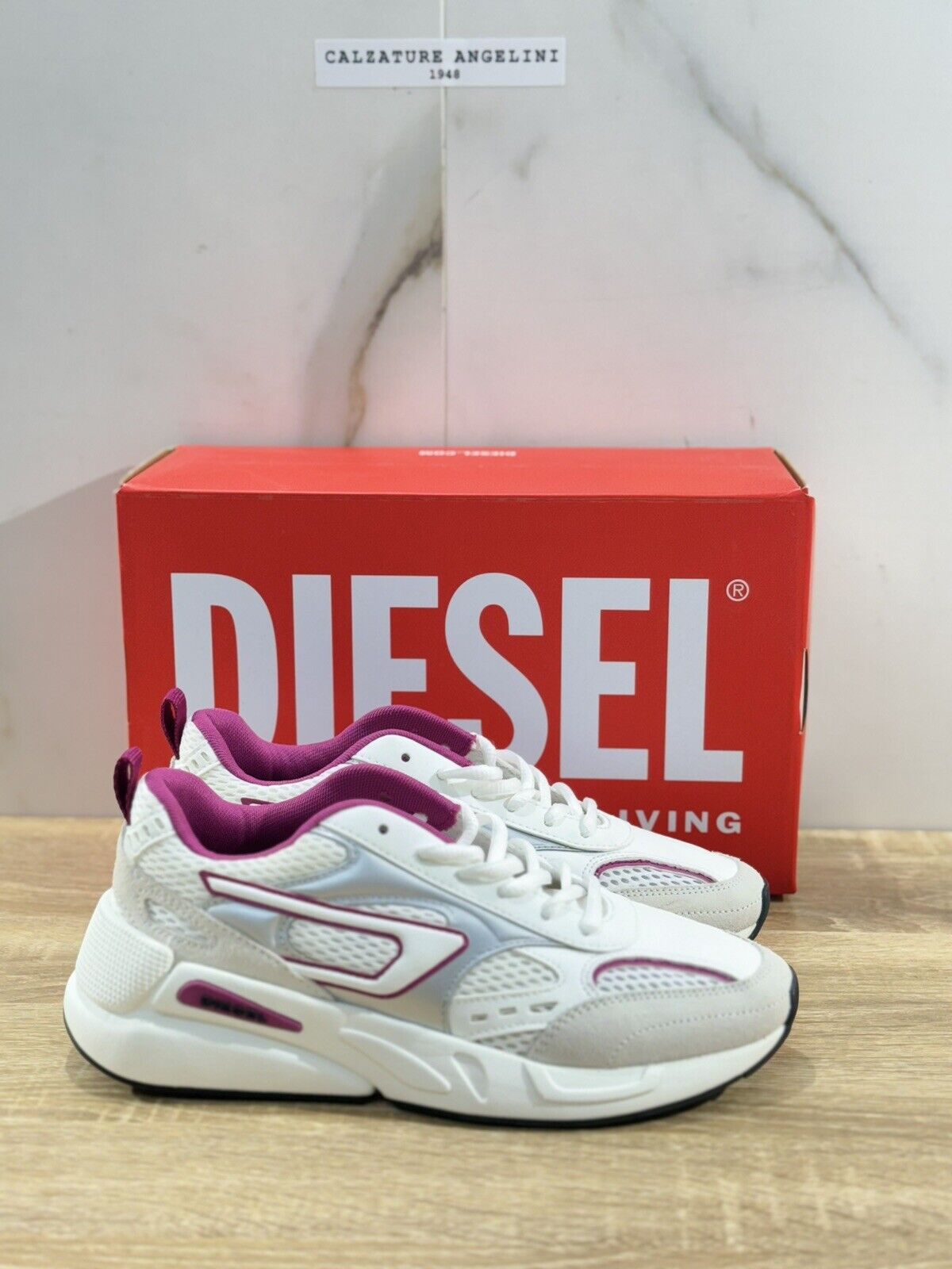 Diesel Sneaker Donna Serendipity Sport Casual Pelle White Extra Light 39