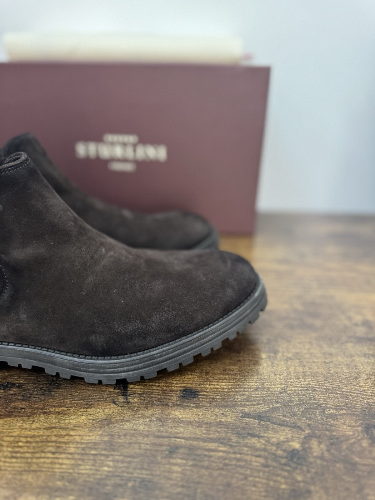 Sturlini Chelsea Boot Suede Marrone Casual Ultra Flex Uomo 42