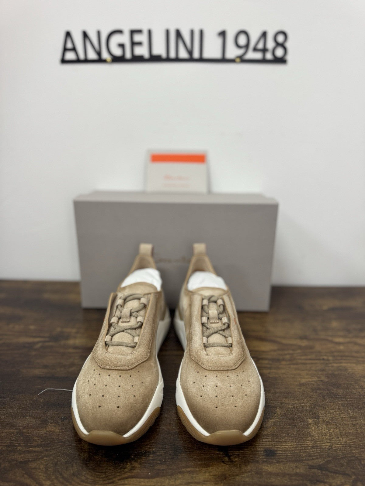 Santoni Sneaker Innova  Suede Beige Casual Scarpa Santoni 39.5