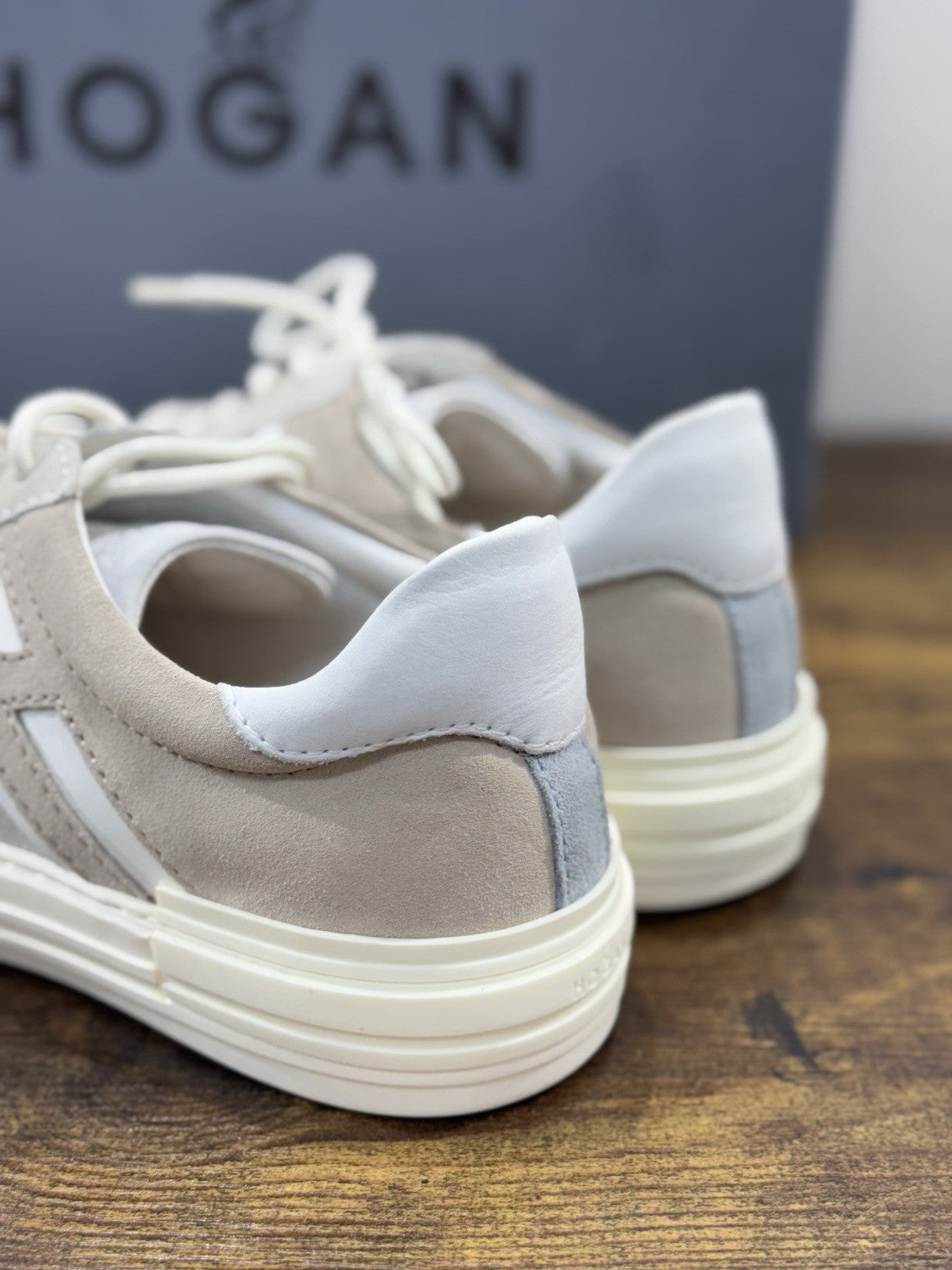 Hogan Rebel  Sneaker  Pelle Suede Ghiaccio  Casual Hogan   Uomo 40