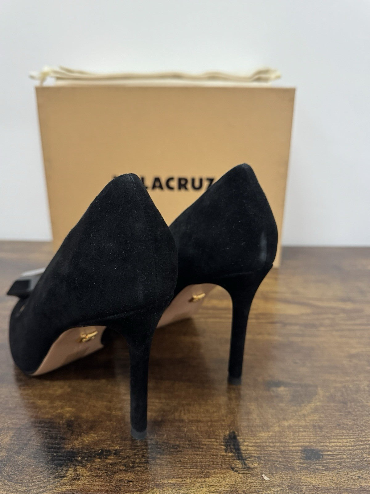 Lola Cruz Décolleté Pelle Suede  Nero Tacco Casual Donna 38