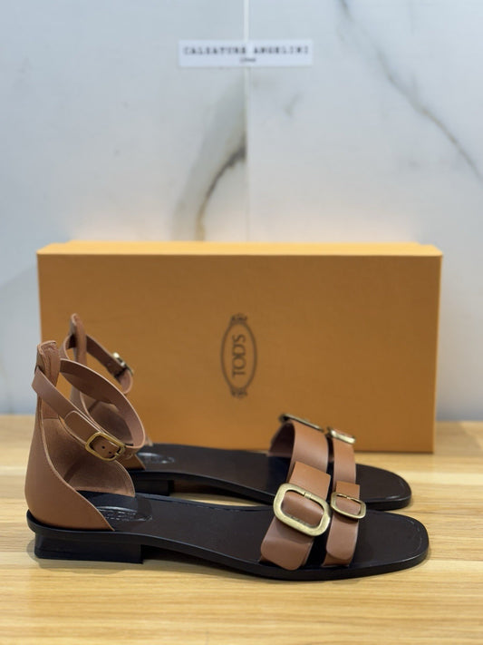 Tod’s Sandalo  Pelle  Cuoio Vacchetta Luxury Tod’s Donna 37.5