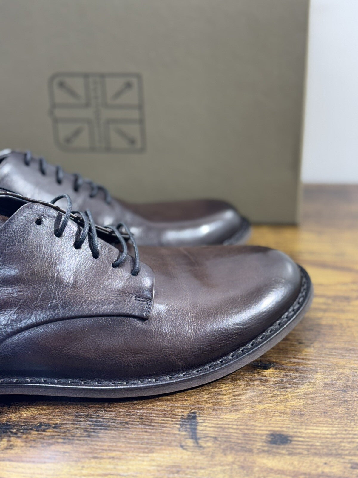 Pantanetti Scarpa   Uomo Derby Pelle   Luxury Handmade Pantanetti Men Shoes 44