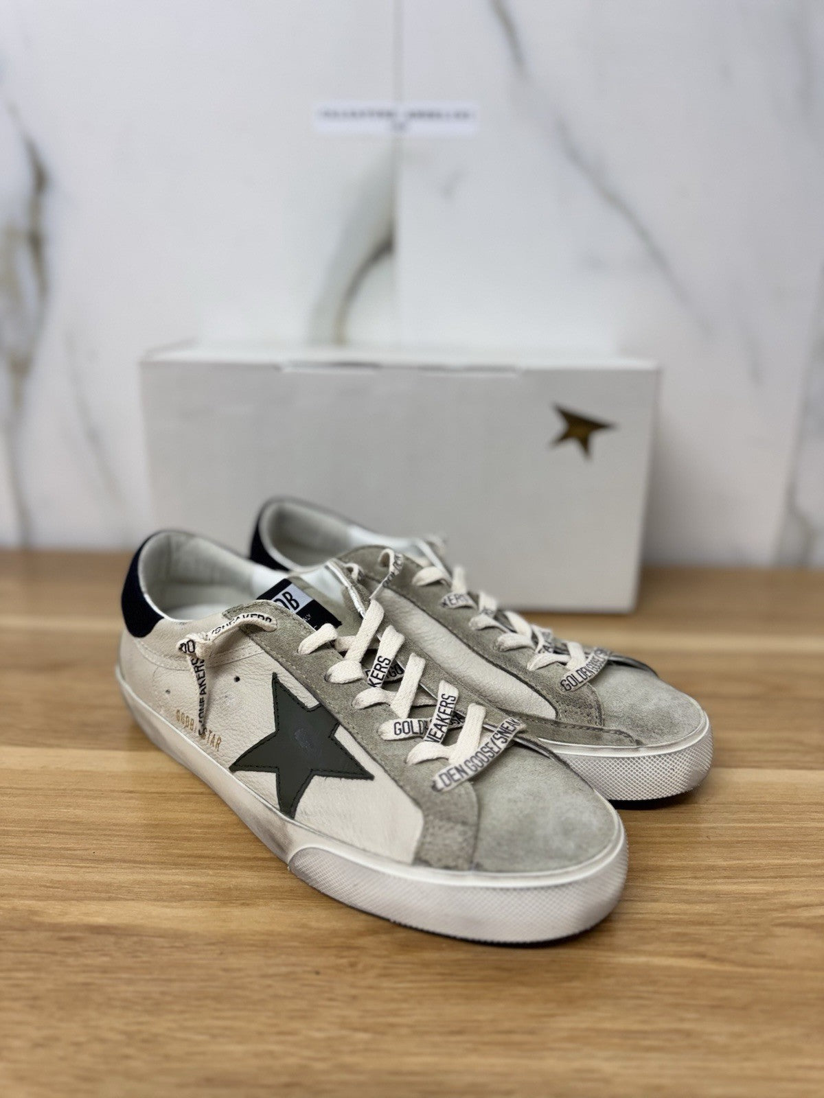 Golden Goose Super Star Cream Olive Grey Luxury Golden Goose Uomo 41