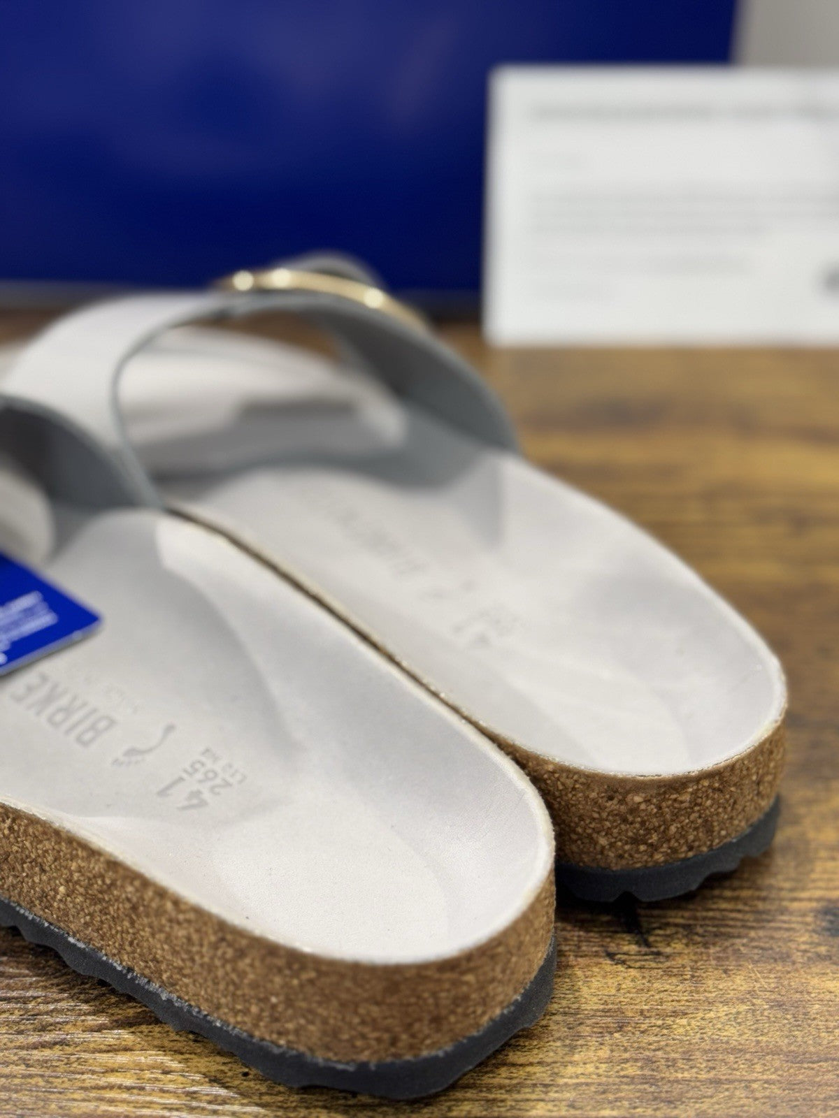 Birkenstock Madrid  Big Buckle Pelle Stone  Premium Leather Birkenstock 41