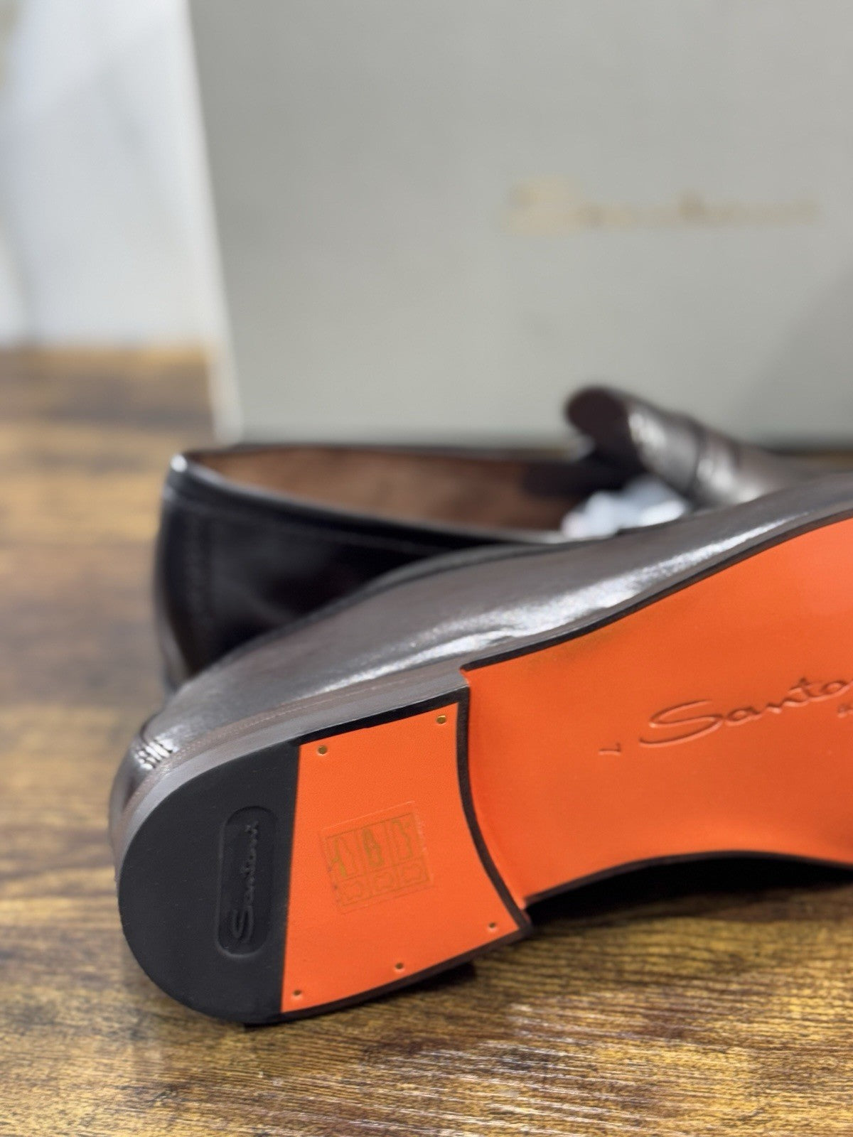 Santoni Mocassino Goodyear Flex Pelle Marrone Luxury Santoni Scarpa Uomo 41