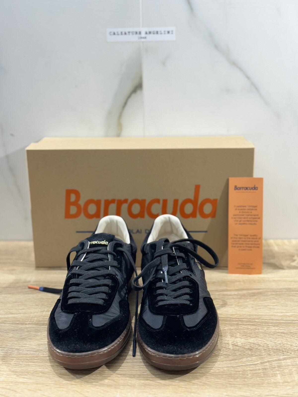 Barracuda Sneaker Uomo Camoscione Vintage Fully Made In Italy Nera 41