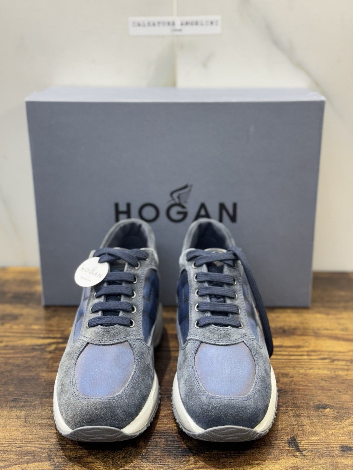 Hogan Interactive Suede Blu  Casual Uomo Hogan 40.5